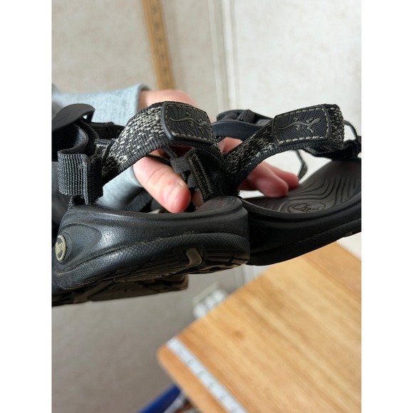Chaco Womens Black Grey Strappy Double Strap Sport Sandals Size 8 Hiking Outdoor - Picture 4 of 5